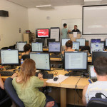 Students in the IDC "war room"