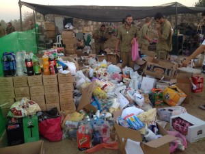 Soldiers trying to deal with an outpouring of Israeli love.