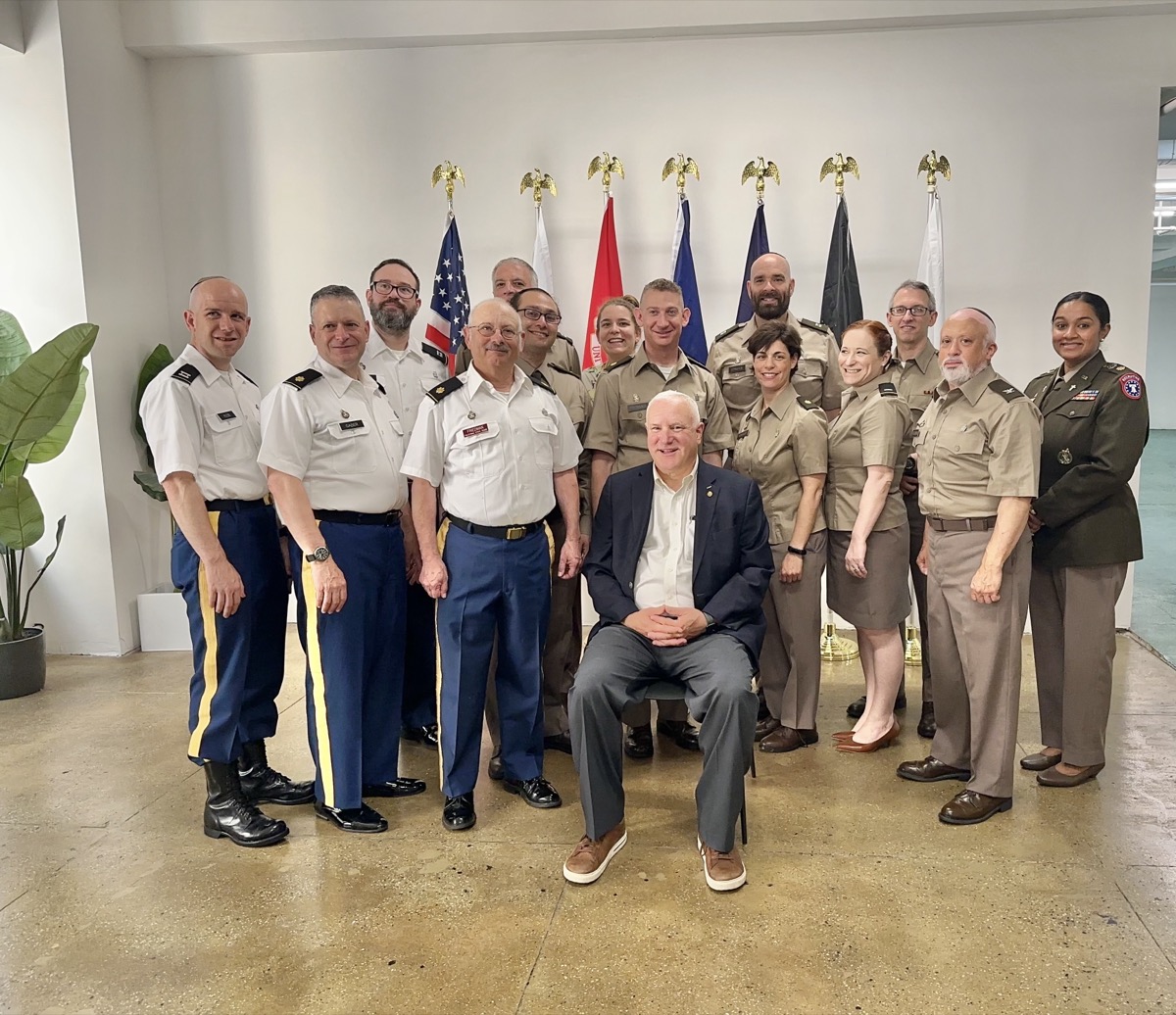 Scott Klein with Army colleagues